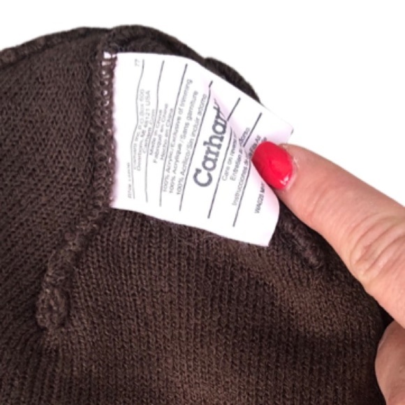 Carhartt Fitted Knit Beanie Brown/Green/White OS - Picture 3 of 3